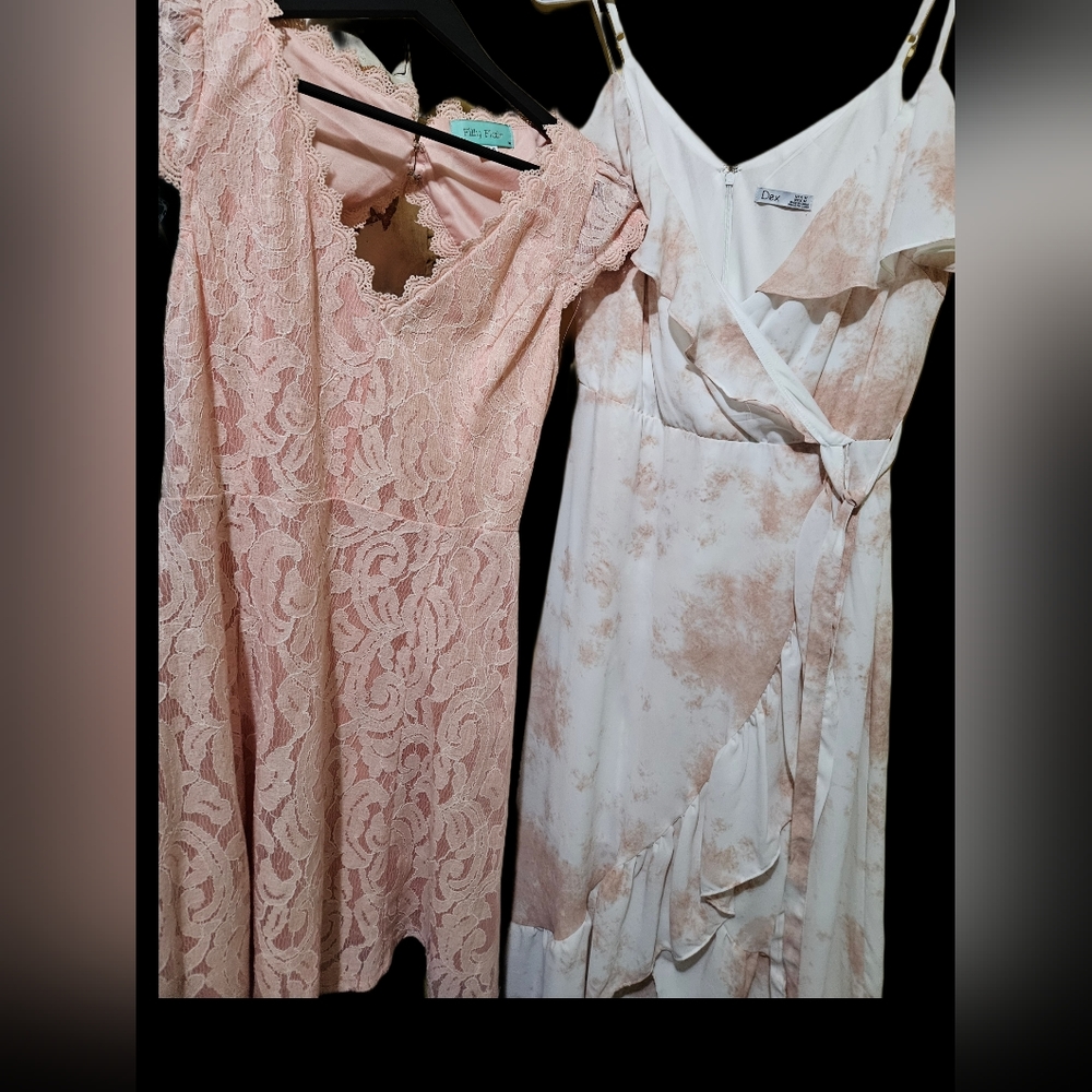 2 blush colored cute dress bundle